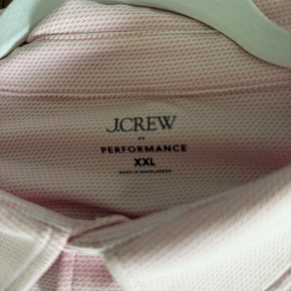 J. Crew Men's Pink Performance Button Up Dress Shirt XXL NEW